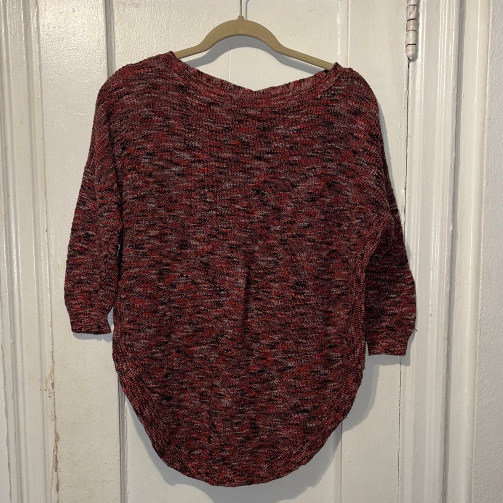 Express Marled Red and Black Sweater